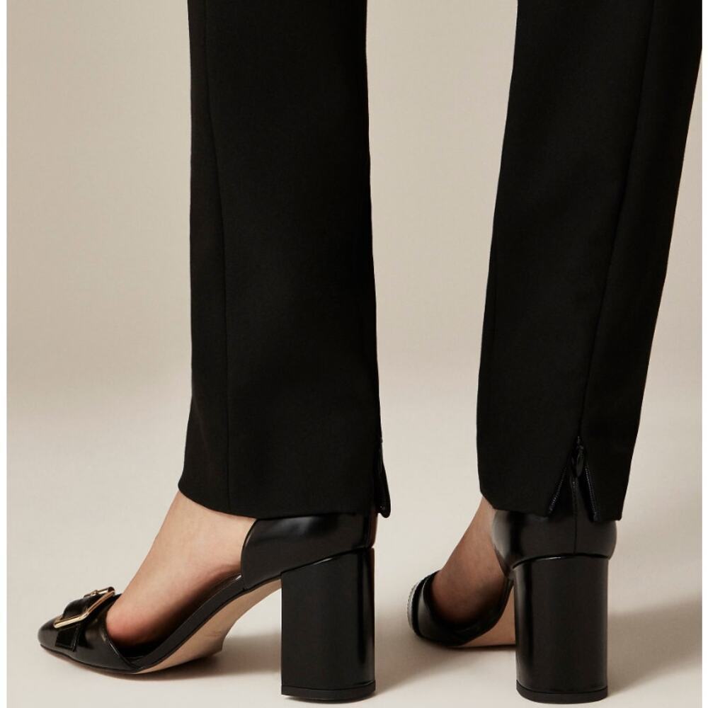 J.Crew Petite Slim Tapered Pant in Four Season Stretch Black Size 2P NWT - Picture 2 of 7